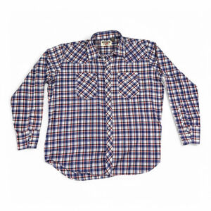 Vintage Youngbloods Western Shirt Adult EXTRA LARGE Purple White Plaid 90s